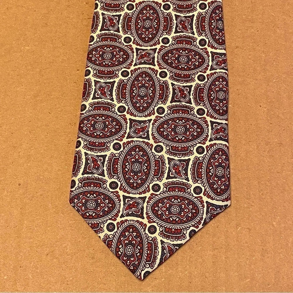 Gant Men's Necktie 100% Silk 56" Multicolor Jacquard Foulard Pattern - Picture 1 of 7